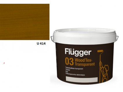 Flügger Wood Tex Aqua 03 Transparent (predtým 95 Aqua) -lazurovací lak - 3l odtieň U-414 okr  + darček k objednávke nad 40€
