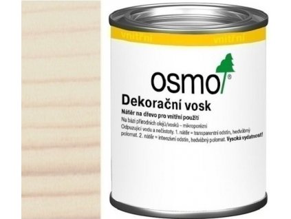 Osmo dekoračný vosk intenzívne odtiene 0,125L 3186 Biela matná