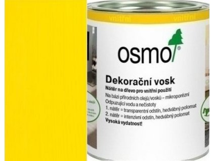 Osmo dekoračný vosk intenzívne odtiene 0,375L 3105 Žltá  + darček k objednávke nad 40€