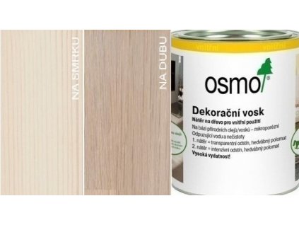 Osmo Dekoračný vosk transparentný 0,375L 3111 Biela  + darček k objednávke nad 40€