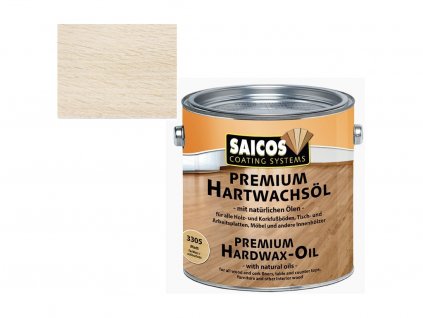 Saicos tvrdý voskový olej Premium 3308 Ledově bílý matný - Frost 2,5 l  + darček podľa vlastného výberu