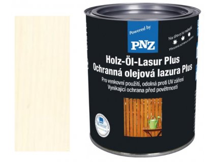 PNZ Olejová lazúra Plus 0,75l Odtieň: Biela - Weiss  + darček k objednávke nad 40€