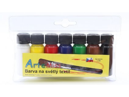 Sada 7 farieb na svetlý textil