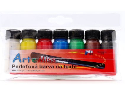 Sada perleťových farieb na textil