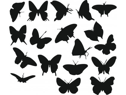 Motýliky plastová šablóna