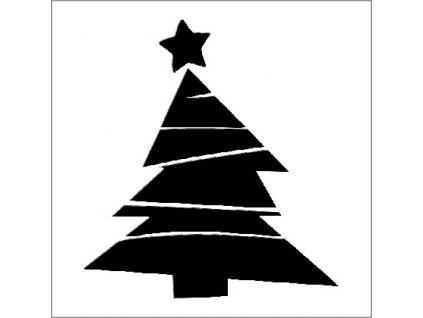 Vianočný stromček plastová šablóna 1