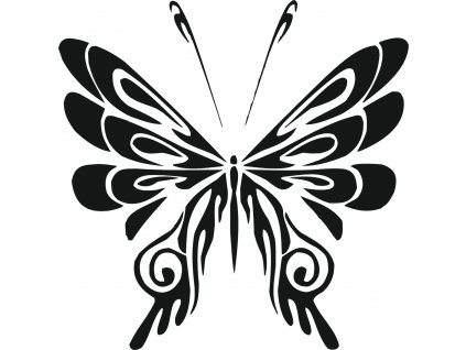 Motýľ plastová šablóna 9