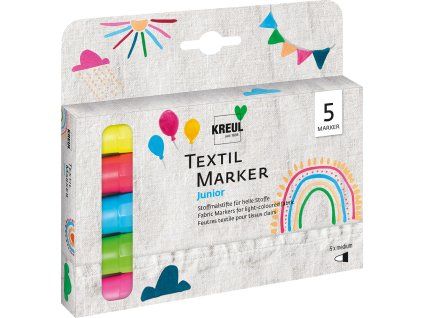 CK90719 KREUL TextilMarker medium Junior 5erSet