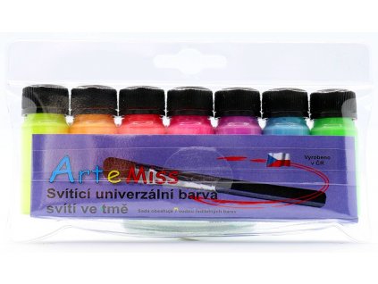 Sada akrylových farieb svietiacich v tme