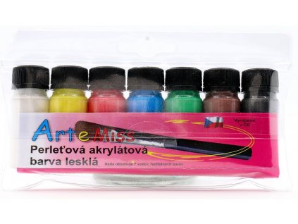 Sada akrylových perleťových farieb 7 x 12 g