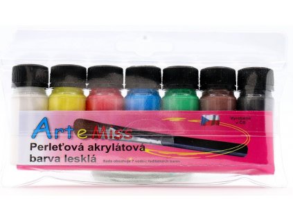 Sada akrylových perleťových farieb