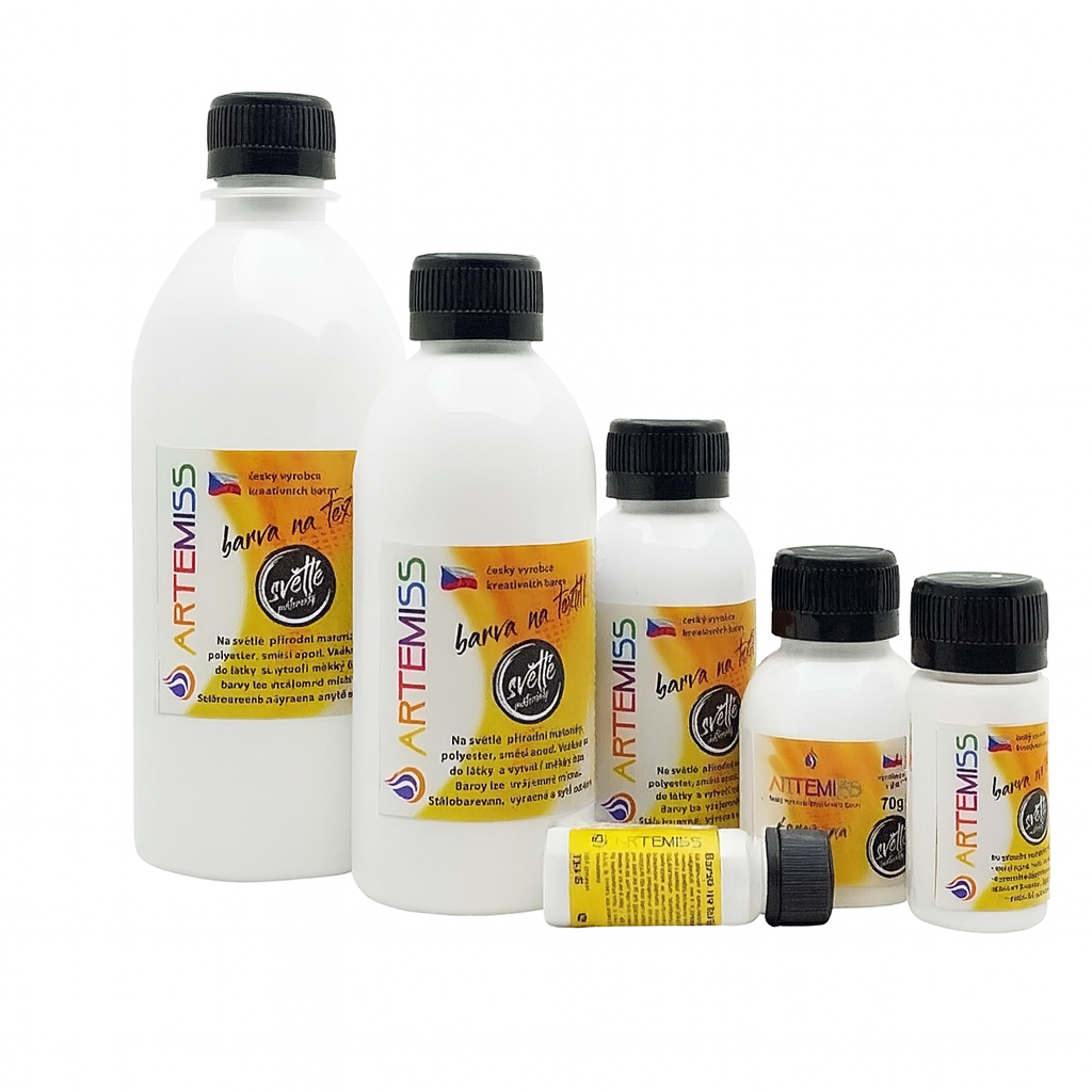 Detail textúry bielej farby na textil Artemiss