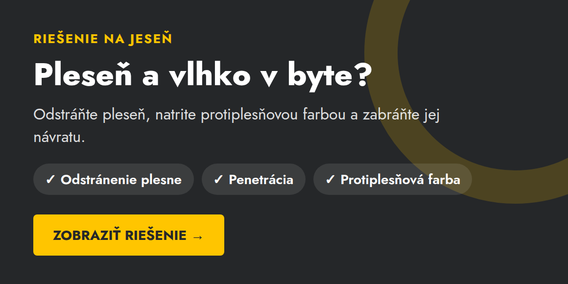 Pleseň a vlhko v byte?
