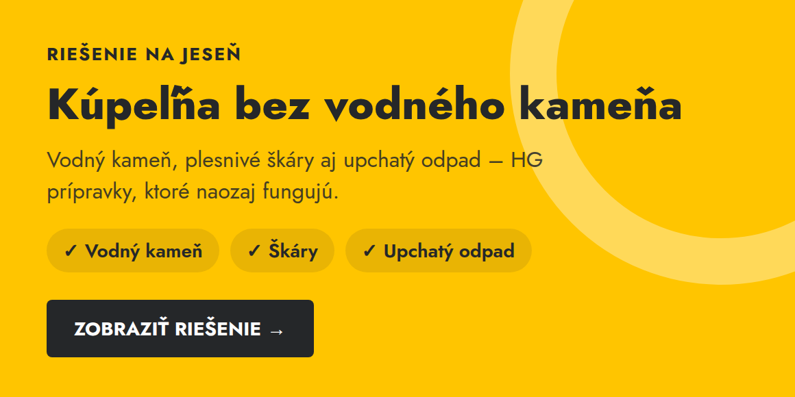 Kúpeľňa bez vodného kameňa