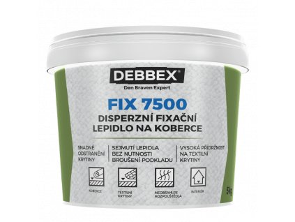 Disperzné fixačné lepidlo na koberce FIX 7500 (Farba biela, Balenie 5 kg, Typ obalu vedro)