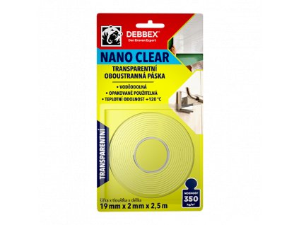 Transparentná obojstranná páska NANO CLEAR