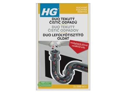 HG duo tekutý čistič odpadov 1l