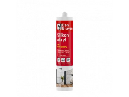 Silikón akrylový tmel (Farba biela, Balenie 280 ml, Typ obalu kartuša)