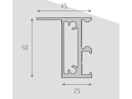 Profil vnitřní pro rozkládací stoly (Rozměr 4 m)
