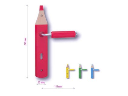 KLIKA KIDDY BB72 ZLUTA (ks) (Varianta Povrch: Červená, Provedení: BB, Rozteč: 72, Tvar: Štít)