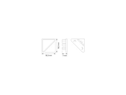 cap without opening for corner line profile (1)