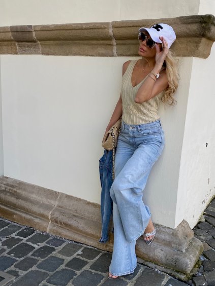 KNITTED TANK TOP GOLD