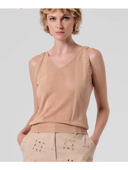 BEIGE KNITTED TOP