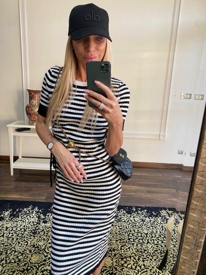 ŠATY MARINA BLACK - WHITE