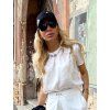 BLOUSE WHITE SATEN