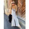 DRESS WHITE-BLACK LUXURY