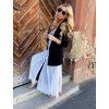 DRESS WHITE-BLACK LUXURY