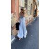 DRESS WHITE-BLACK LUXURY