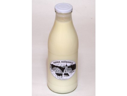 Farmářské Jersey mléko plnotučné ve skle (+záloha)