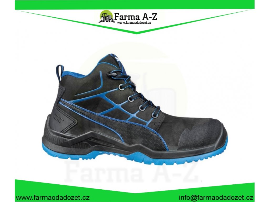 Puma bezpečnostní šněrovací obuv S3 ESD Krypton Blue mid SRC