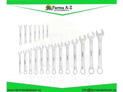 Klíče očkoploché, sada 21ks, 6-32mm