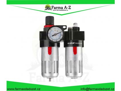 Regulátor tlaku s filtrem, manometrem a přim. oleje