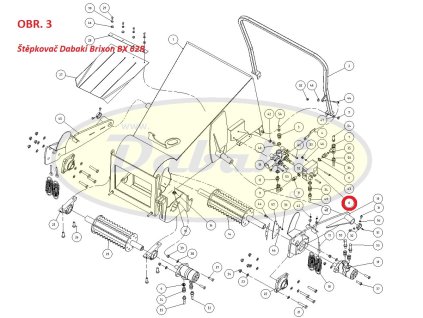 3 - 8 - hydraulický, regulační, průtokový ventil štěpkovače BX 62R