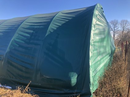 Plachtová hala 6,1 x 12,8 x 3,66 m - VOJENSKÁ ZELENÁ