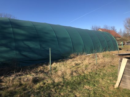 Plachtová hala 6,1 x 18,3 x 3,66 - VOJENSKÁ ZELENÁ