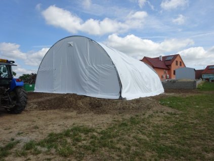 Plachtová hala 9,15 x 26 x 4,5 - 900g/m2 + naviják - BÍLÁ