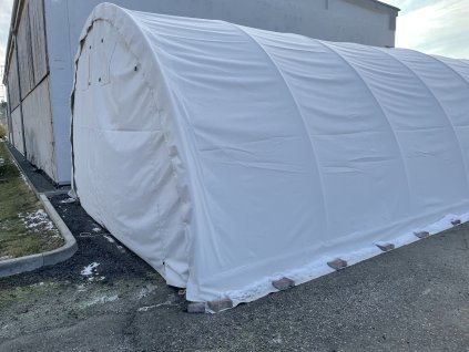 Plachtová hala 6,1 x 18,3 x 3,66 m - BÍLÁ