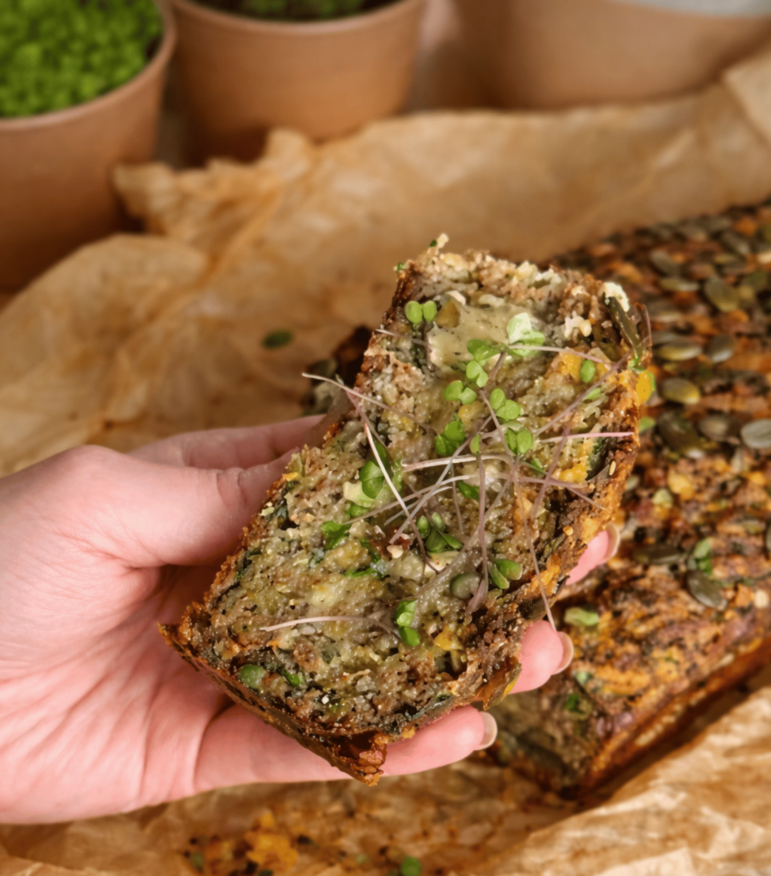 Zeleninový chlebík z Topinamburové mouky