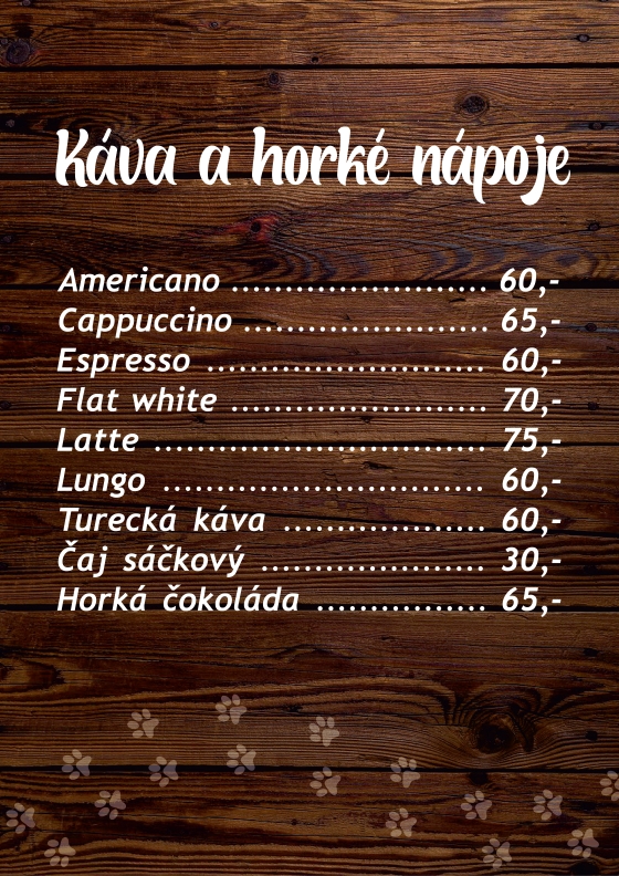 Jídelní a nápojový lístek – Farmapark u Toma