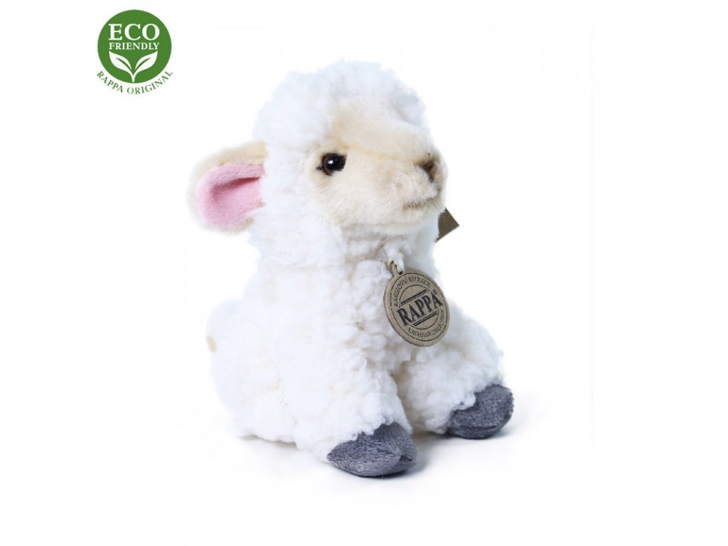 Plyšák ovečka bílá 16cm farma sedící eco-friendly