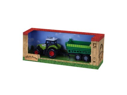 Traktor plastový se zvukem a světlem s vlečkou