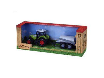 Traktor plastový se zvukem a světlem s vlečkou na postřik