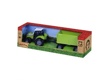 Traktor se zvukem a světlem s vlečkou