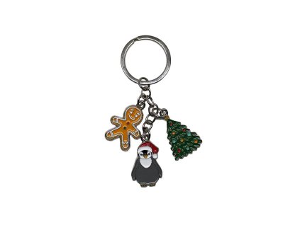 Přívěsek na klíče Vánoční stromek,tučňák, perníček