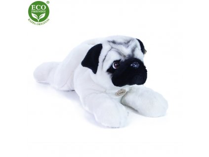 Plyšový pes Mops ležící 58 cm Eco-friendly