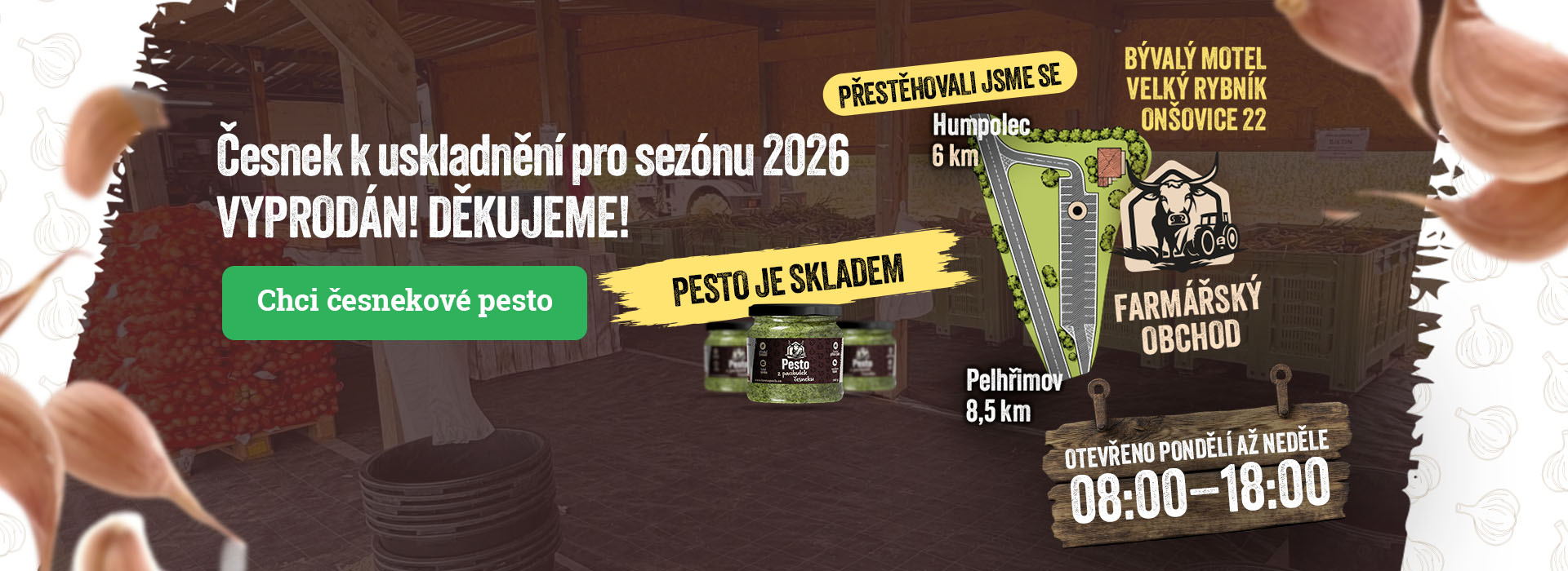 Prodej česnekového pesta
